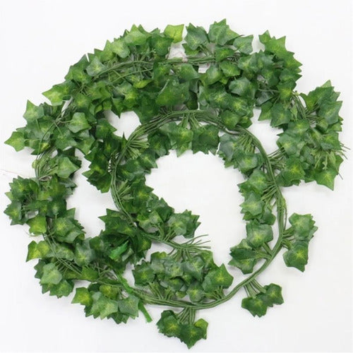 Guirnalda Hiedra Artificial Follaje Verde 2.4m 12 Hebras Art Hogar