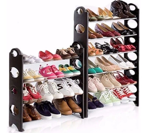 Rack Zapatera 10 Niveles 30 Pares Zapatos Organizador Mueble Hogar