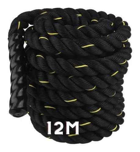 Cuerda De Batalla Crossfit 38mm X 12mts Gimnasio Battle Rope Deportes