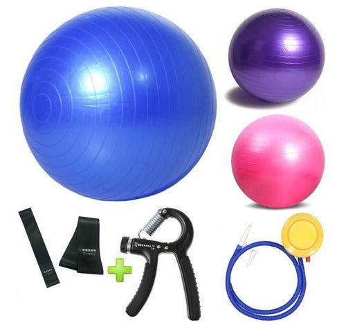 Pelota Yoga 75cm Pelota Pilates + Ligas Ejercicio Crossfit!! Deportes