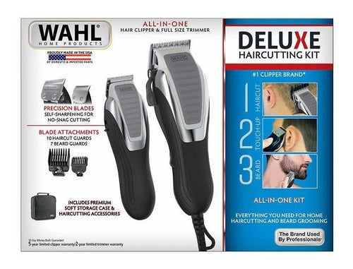 Rasuradora Wahl Maquina Cortar Cabello En Trimmer Kit Ba Salud