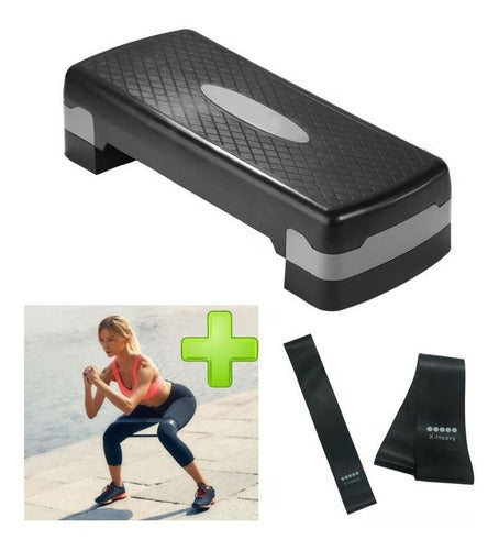 Banco Step Aerobic 2 Alturas Escalon Ejercicio Aerobico Ajus Deportes