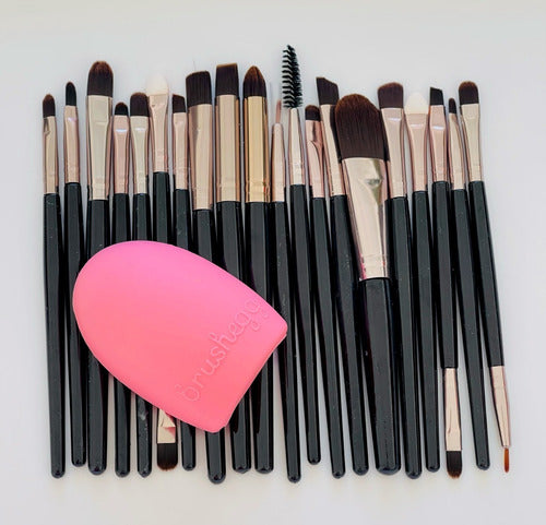 Set De Brochas Maquillaje Profesional De Ojos Organizador 20 Brochas + 1 Regalo Limpia Brochas Envio Gratis0 Salud