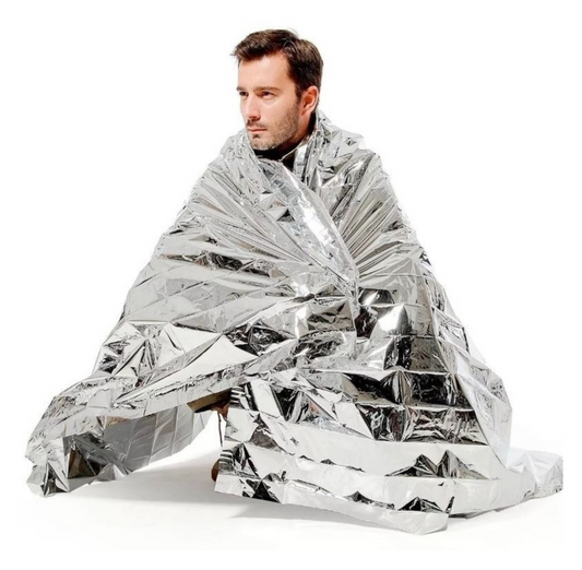 Manta Termica Sleeping Bag Catre 1.30x2.10 Mts Rescate Bolsa