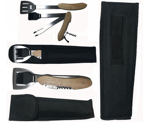 Multiherramientas Navaja Tactica Kit Asador Con Funda Nabaja Hogar